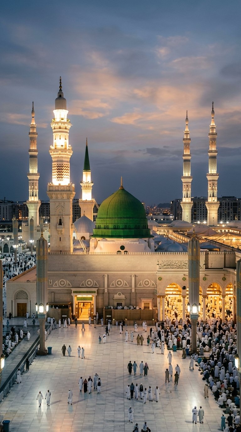 المسجد النبوي الشريف والقبة الخضراء